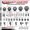 Service Caster 3.5'' Gray Poly Wheel Swivel 7/16'' Grip Ring Stem Caster Set 2 Brakes, 4PK SCC-GR20S3514-PPUB-PLB-716138-2-S-2 - alternate 5